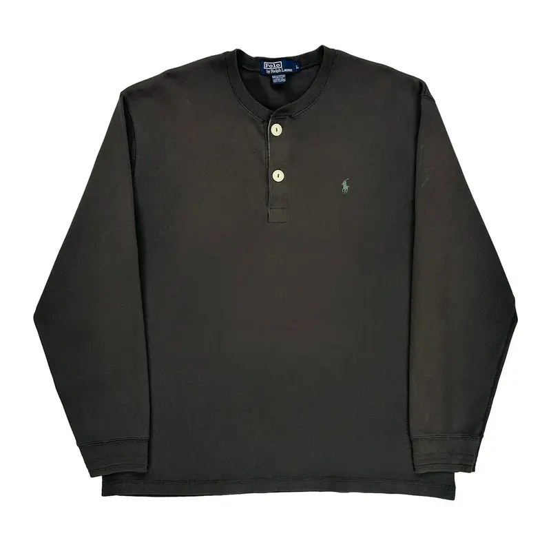 Made In Usa Polo By Ralph Lauren Sweatshirt - Large Black Cotton