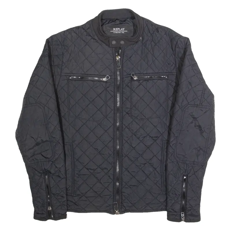 REPLAY Womens Quilted Jacket Black L