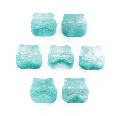 Two Tone Transparent Spray Painted Glass Beads