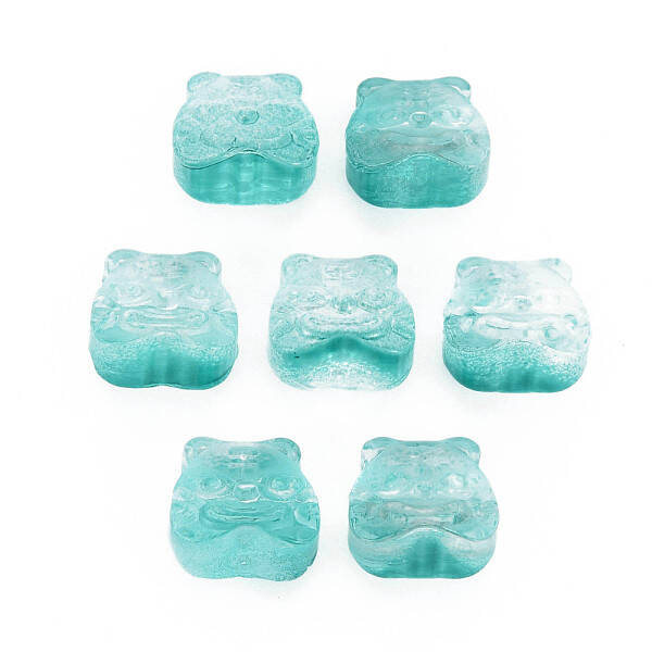 Two Tone Transparent Spray Painted Glass Beads