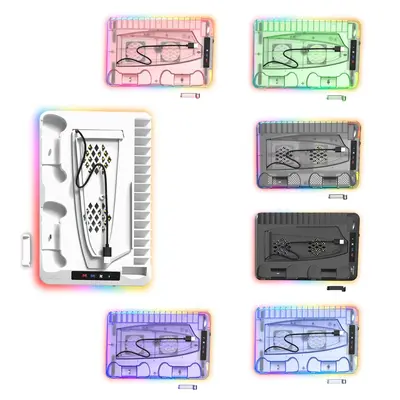 Portable Gaming Console Charging Base, Dual Charging Stand, Vertical Cooling Support, for PS5 Controller, Gift for Boyfriend,...