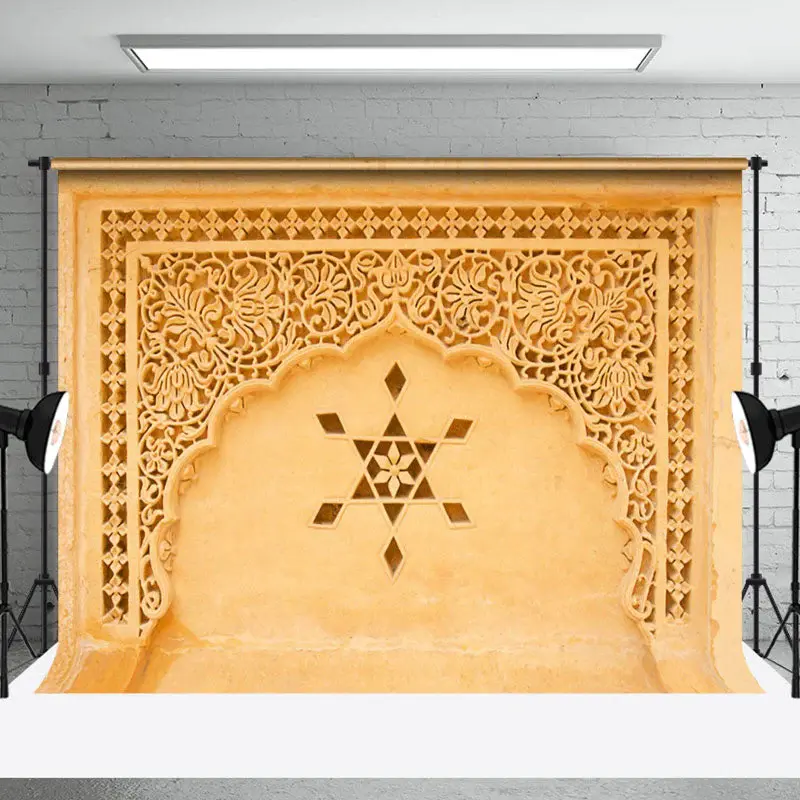 Golden Star Of David Patterned Wall Photo Backdrop - Aperturee