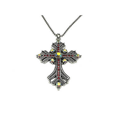 Cross Rhinestone Pendant Necklaces