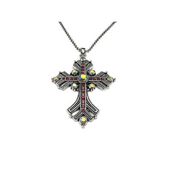 Cross Rhinestone Pendant Necklaces