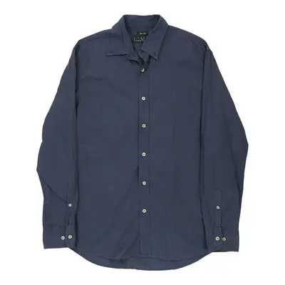 Fred Perry Slim Fit Shirt - XL Blue Cotton