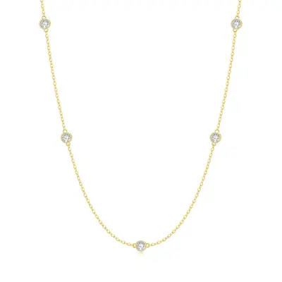 14K Gold 0.5 CT.T.W. Lab Created Diamond Cable Chain Necklace