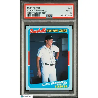 Alan Trammell PSA 1989 Fleer Exciting Stars #41 9 93227769