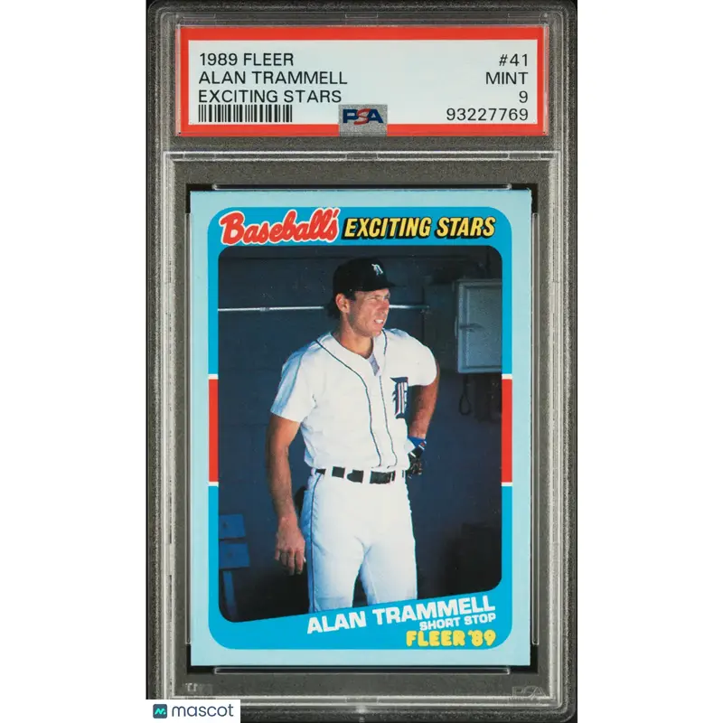 Alan Trammell PSA 1989 Fleer Exciting Stars #41 9 93227769