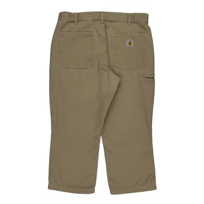 Carhartt Trousers - 34W 23L Beige Cotton | Size: 34″ waist
