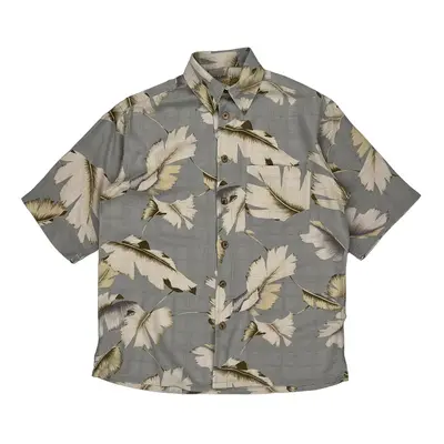 Caribbean Hawaiian Shirt - Small Grey Silk