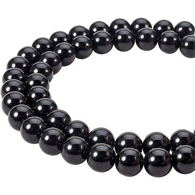 Natural Obsidian Beads Strands For Jewelry Making (1 Strands) Round