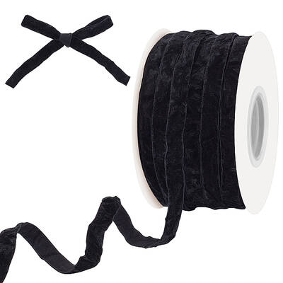 25 Yards Single Face Crushed Velvet Ribbon