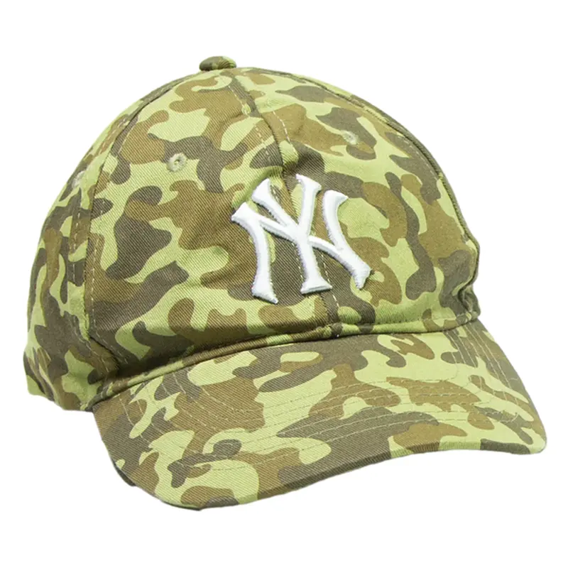 NY Mens Baseball Cap Green Camouflage M
