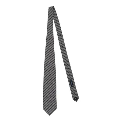 Pierre Cardin Striped Tie - No Size Grey Silk