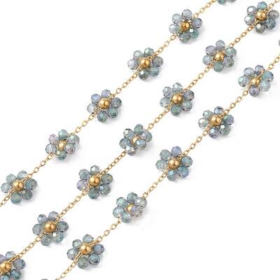 Flower Glass Beaded Chains