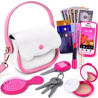 Purse Pretend Play Makeup Toy Set, Pretend Play Makeup Set, Simulated Paper Currency, Mock ID Slot, Pretend Phone, Fidget Toy...