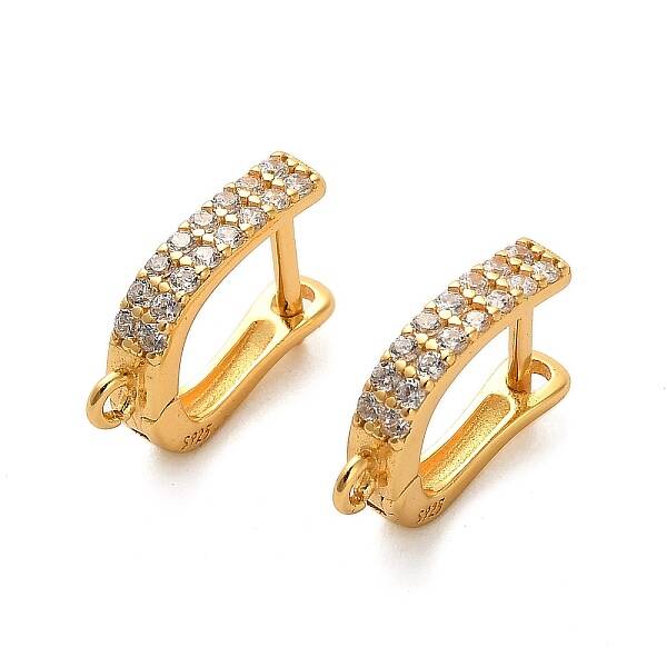 925 Sterling Silver Cubic Zirconia Leverback Earring Findings