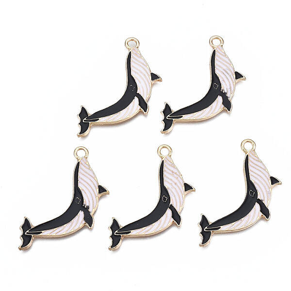 Rack Plating Alloy Enamel Pendants