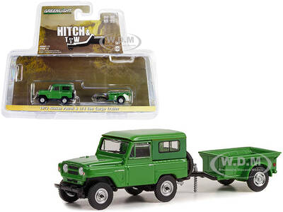 1972 Nissan Patrol Green with 1/4 Ton Cargo Trailer \