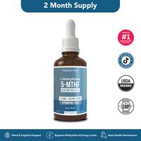 L-Methylfolate 7.5mg + Methyl B12 | Active 5-MTHF Form, Liquid, Organic Berry Flavor – Supports Mood, Cognition, and Methyl...