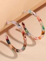 Random Color C-shaped Hoop Earrings, Gifts for Girlfriend, Fashion Beach Jewelry for Party, Daily Clothing Decor, Trendy All-...