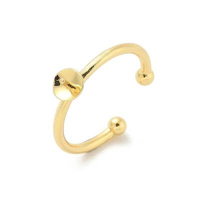 Brass Open Cuff Ring Settings