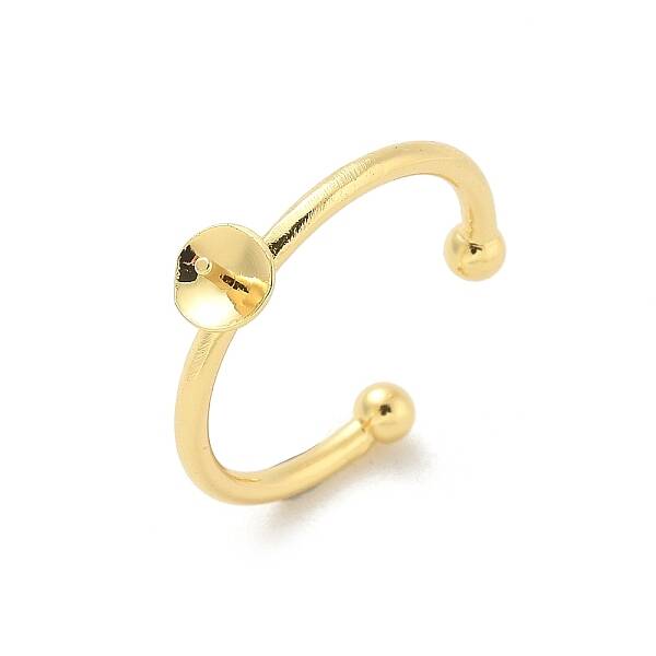 Brass Open Cuff Ring Settings