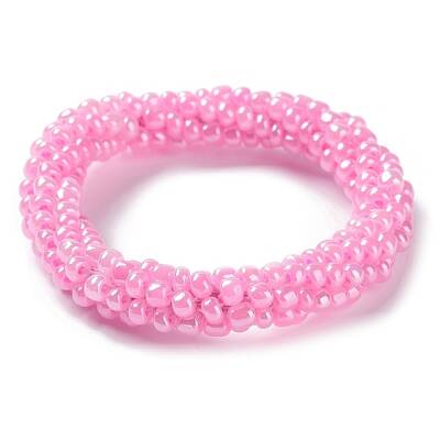 Crochet Glass Beads Braided Stretch Bracelet