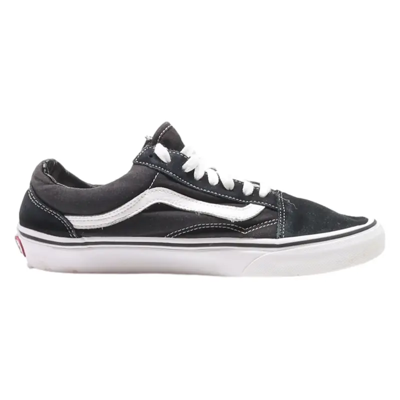 VANS Low Top Trainers Black Synthetic Mens UK 7.5