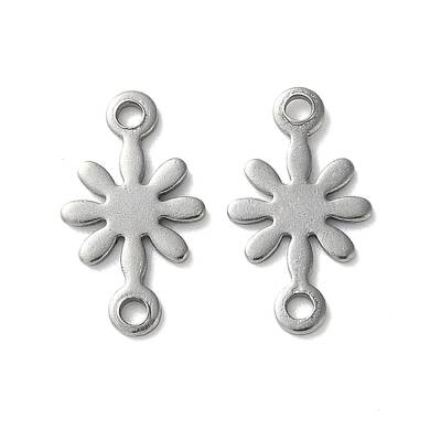 304 Stainless Steel Flower Connector Charms