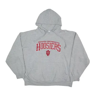 PRO EDGE Indiana Hoosiers USA Hoodie Grey Pullover Mens 2XL