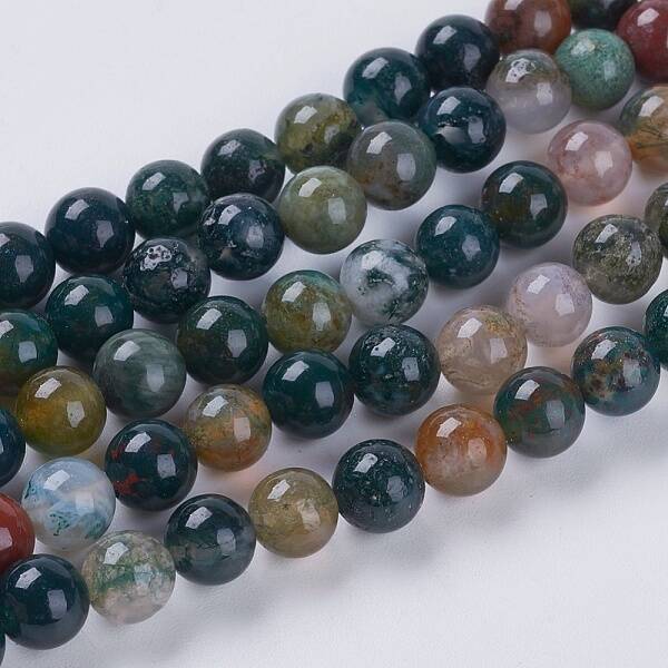 Natural Indian Agate Beads Strands