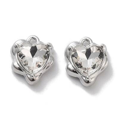 Rack Plating Alloy Rhinestone Charms
