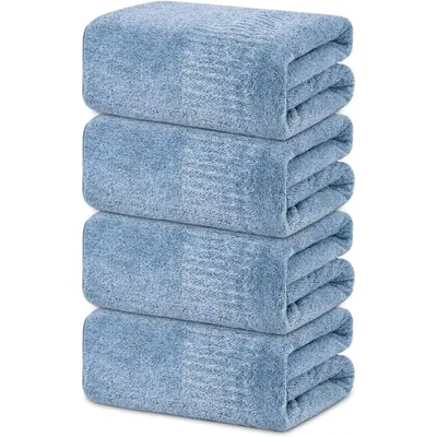 SEISSO Large Bath Towels Wrap 2 or 4 Counts Super Absorbent Soft Lightweight Quick Drying Oversized Family Shares Plain Unise...