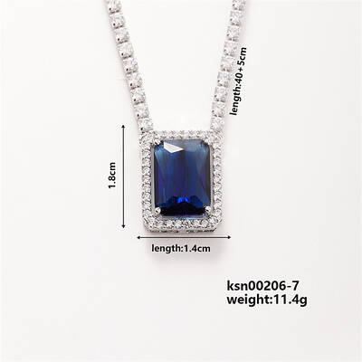 Elegant Brass Micro Pave Cubic Zirconia Pendant Necklaces