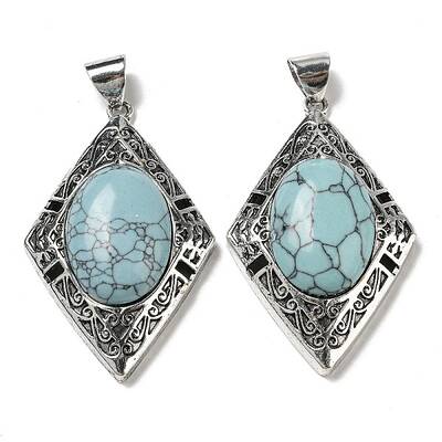 Synthetic Turquoise Big Pendants