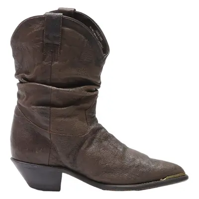 Cowboy Boots Brown Leather Womens UK 4.5