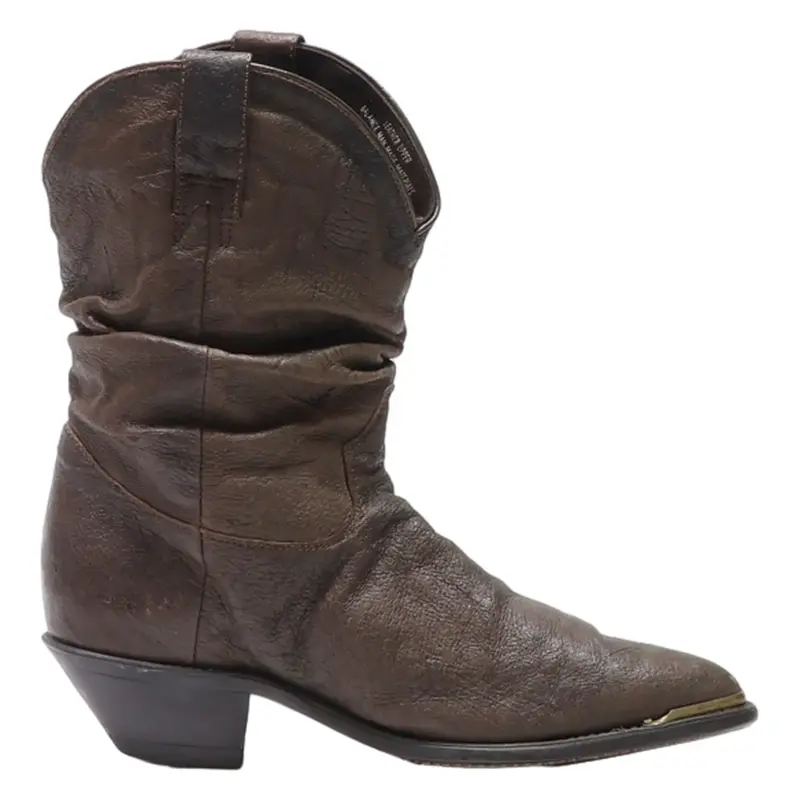 Cowboy Boots Brown Leather Womens UK 4.5