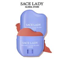SACE LADY Natural Blush Face Makeup No Drying Pigmented Smooth Blush Cream Nourishes Lip Eye Cheek Cosmetics 0.31Oz