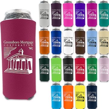 250 Custom American Made 24 oz Can Cooler - High Density Foam
