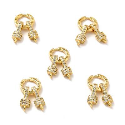 Rack Plating Brass Micro Pave Cubic Zirconia Links