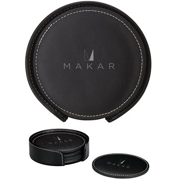 25 Custom Domanda Leather 4 Coaster Set - Bonded Leather