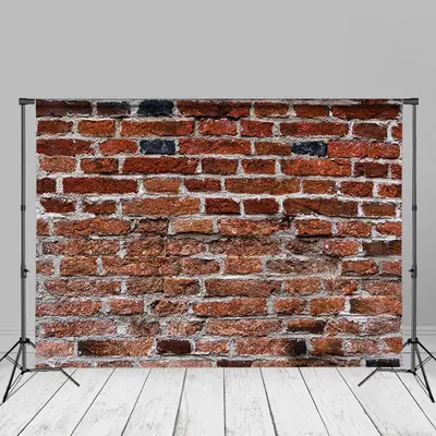 Rural Rough Red Brick Wall Photoshoot Studio Backdrop - Aperturee