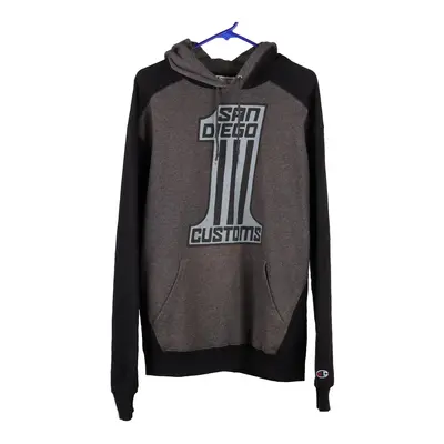 San Diego Customs Champion Hoodie - Large Grey Cotton Blend