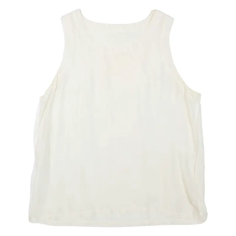 Womens Vest Cream Sleeveless L
