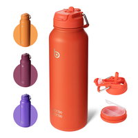 BOTTLE BOTTLE 40oz Insulated Water Bottle with Straw Sport Stainless Steel Water Bottle with Handle Lid Outdoor Sports Bottle...