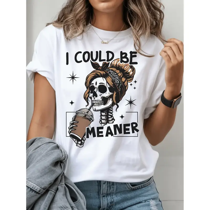 I Meaner Summer Must Have New Product Suitable For Spring And Summer Comfortable And Casual T Shirt For Women Soft Crew Neck ...