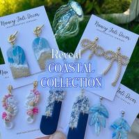 Coastal COLLECTION Reveal polymer clay summer earrings jellyfish stainless steel hypoallergenic