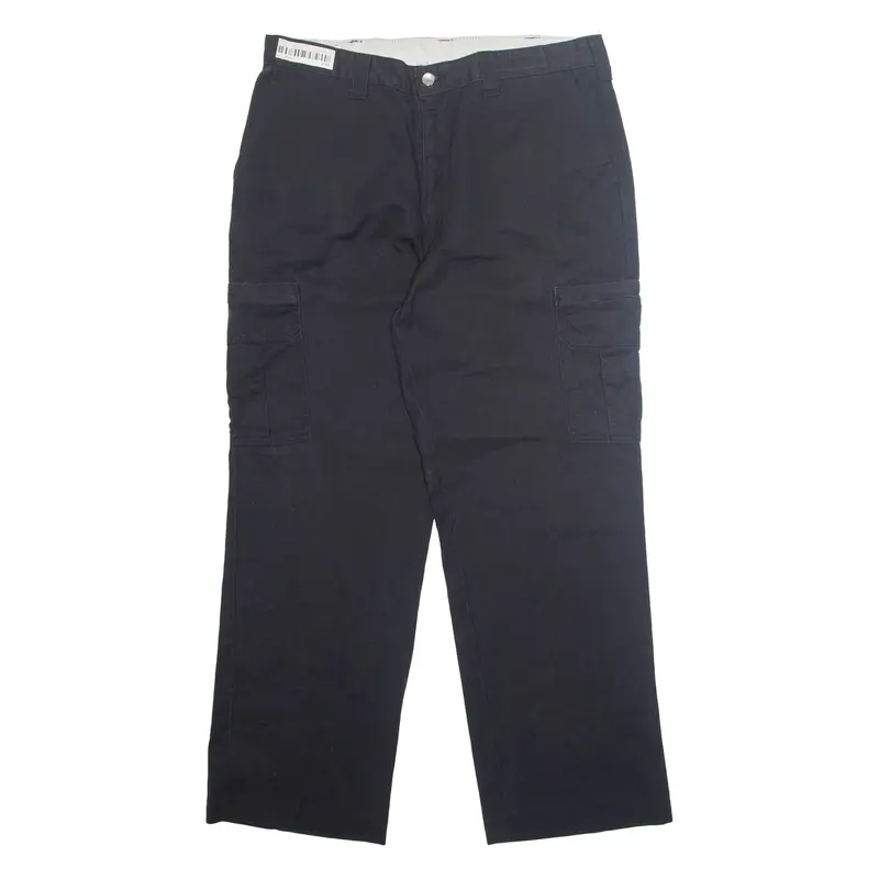 DICKIES Cargo Mens Trousers Black Regular Straight W36 L32