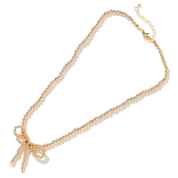 Glass Bowknot Necklace for Women